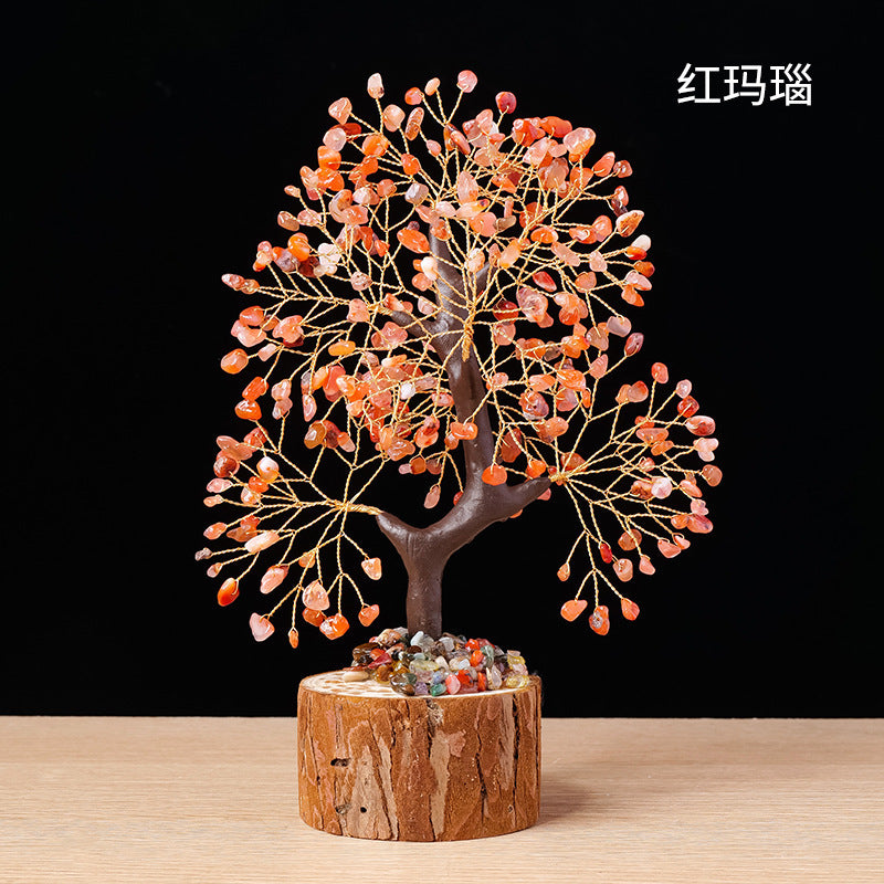 Crystal Tree of Life 7 Chakra Healing Crystal Trees for Home Decor, Office Desk Decor, Boho Decor, Handmade Bonsai Trees for Positive Energy, Money, Good Luck Birthday Gifts for Women, Mom