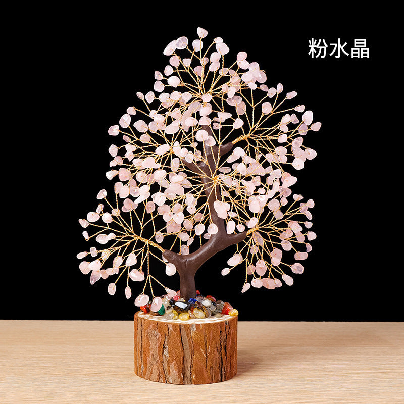 Crystal Tree of Life 7 Chakra Healing Crystal Trees for Home Decor, Office Desk Decor, Boho Decor, Handmade Bonsai Trees for Positive Energy, Money, Good Luck Birthday Gifts for Women, Mom