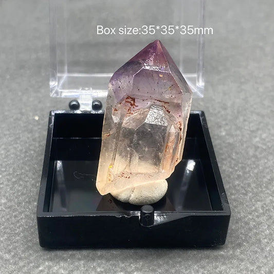 100% natural Super Seven Crystals stone mineral healing crystal specimen gemstone collection，beads+Box size:35*35*35mm