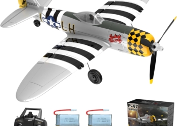 RC Plane 4-CH RC Airplane – RC Airplane Ready to Fly Upgrade P-40 Warhawk Remote Control Airplanes for Beginners Adult with Beginners with Xpilot Stabilization System