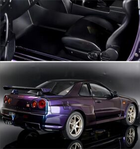capo 1/8 nissan nissan gtr r34 remote control drift flat running model car all metal 10th anniversary limited edition