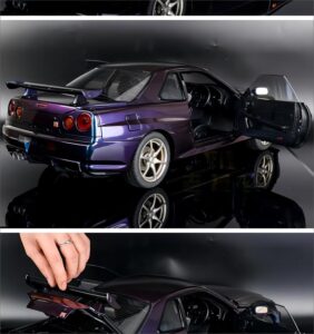 capo 1/8 nissan nissan gtr r34 remote control drift flat running model car all metal 10th anniversary limited edition
