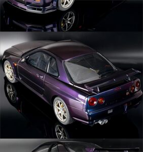 capo 1/8 nissan nissan gtr r34 remote control drift flat running model car all metal 10th anniversary limited edition