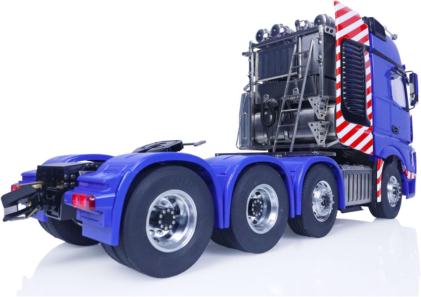 lesu 8x8 rc tractor truck rtr 3 speed transmission g 6177 equipment rack front hook high roof heavy duty metal chassis i6s radio controller 1/14 hobby grade model idx_2