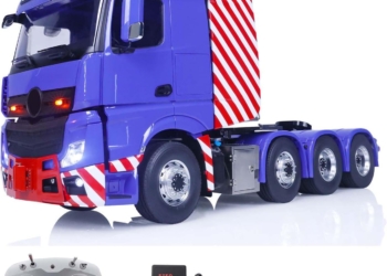 LESU 8X8 RC Tractor Truck RTR 3-Speed Transmission G-6177 Equipment Rack Front Hook High Roof Heavy-Duty Metal Chassis I6S Radio Controller 1/14 Hobby Grade Model