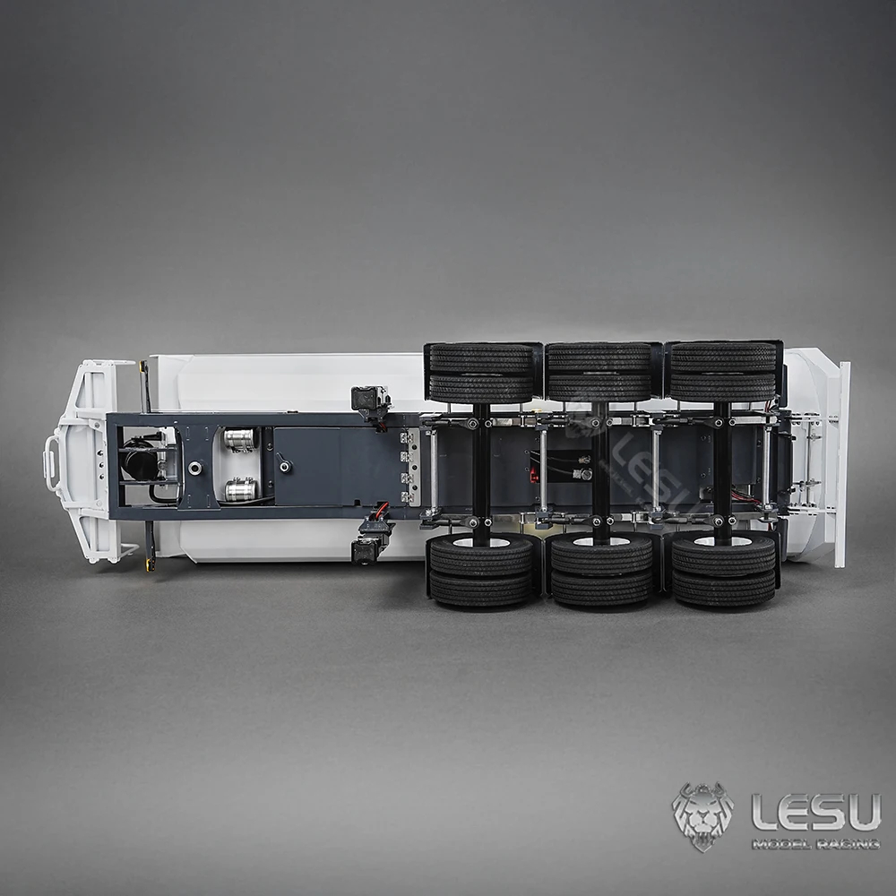 lesu metal hydraulic rc dump trailer 3axles 1/14 for diy tamiyaya rc tractor truck toucan remoted car r620 770s fh16 vehicle toy idx_1