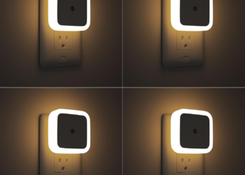 4 Pack Plug-in Night Lights, Dusk to Dawn Sensor LED Night Light, Soft Warm White Glow for Bedroom, Bathroom & Hallway