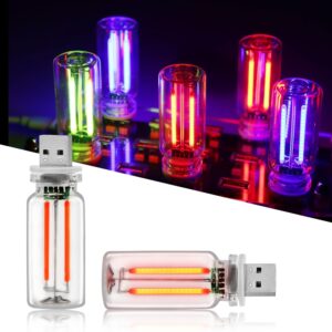 mini usb led auto ambient light 2pcs – touch control nachtlicht | plug & play innenraum licht für auto, camping & bedroom